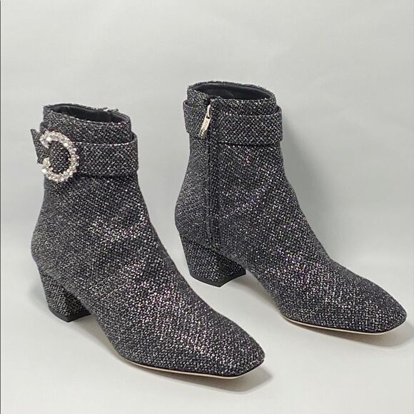 Jimmy Choo Myan Tweed Ankle Boots size 38.5 - Picture 7 of 13